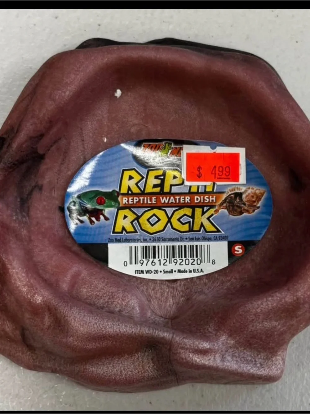 Reptile Water Dish - Red Brown